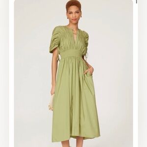 Misa Los Angeles Olive Green Maxi Dress